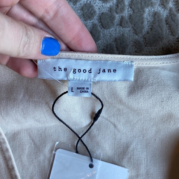 NWT The Good Jane- The Voyager Taylor Linen Blend Romper, size L - Picture 3 of 10